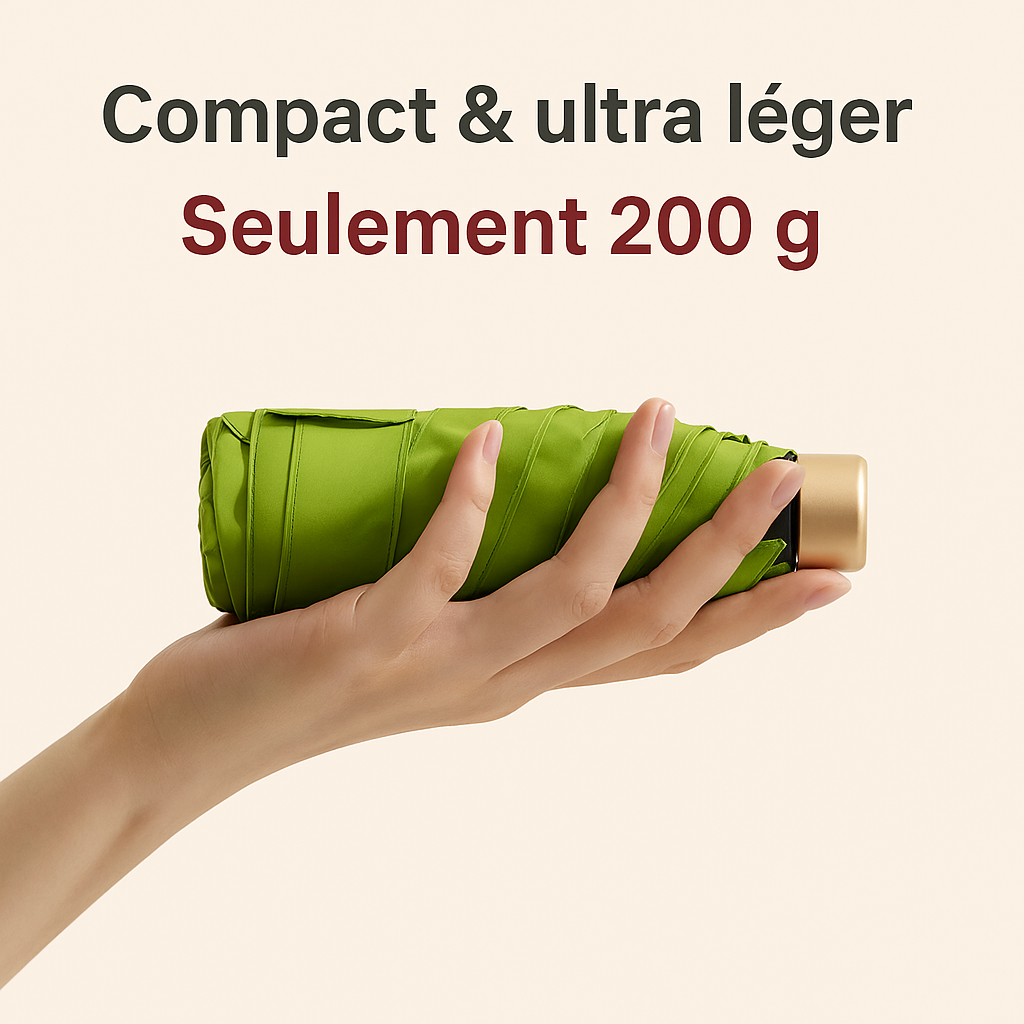 ⛱️ Mini Parasol Anti-UV Format Poche – Été comme Pluie