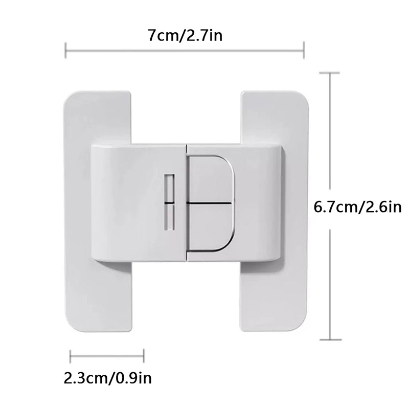 Lot de 2 Verrous de Sécurité Bébé pour Réfrigérateur et Placards – Fermeture Automatique avec Adhésif