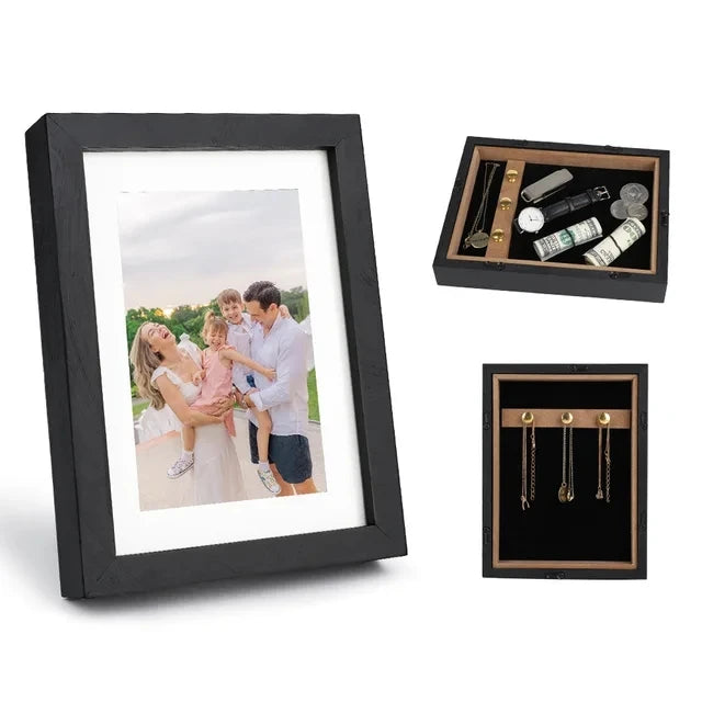 Cadre photo cachette – Compartiment secret pour bijoux & argent