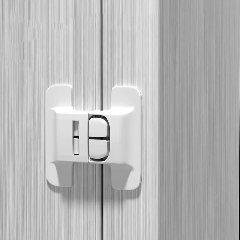 Lot de 2 Verrous de Sécurité Bébé pour Réfrigérateur et Placards – Fermeture Automatique avec Adhésif