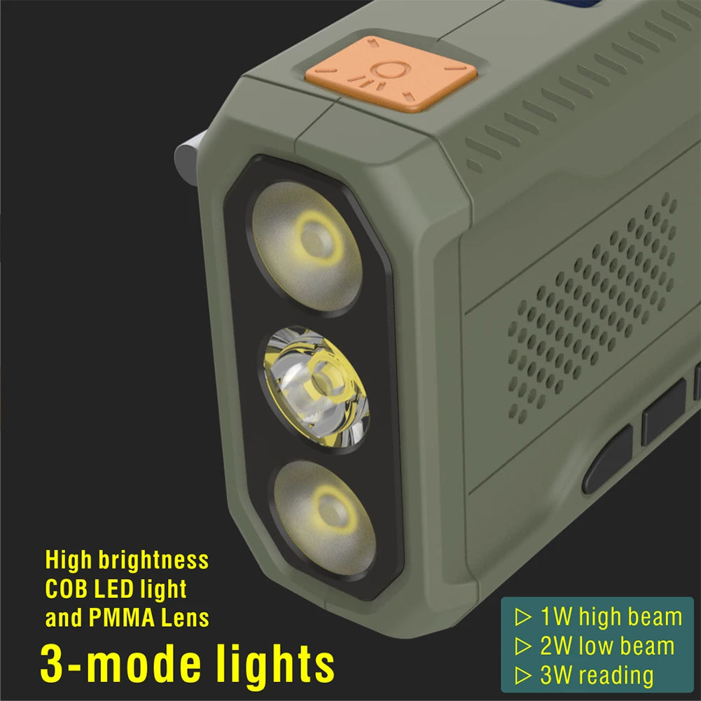 Radio d’urgence DAB/FM solaire & dynamo 4500mAh avec lampe LED