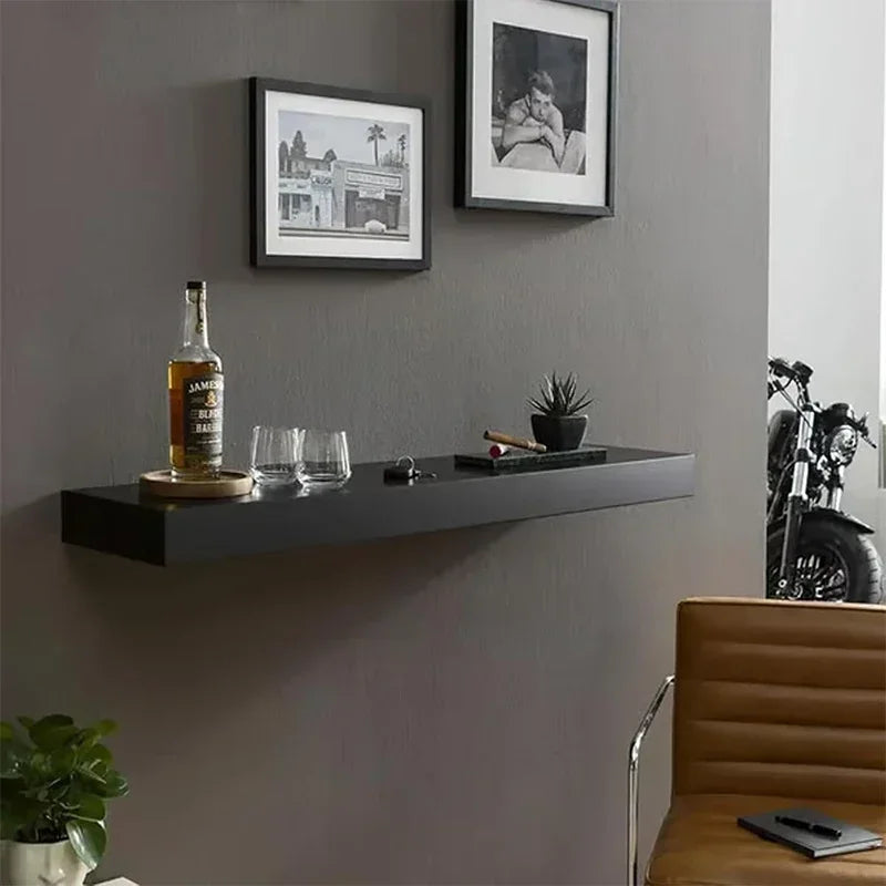 Étagère murale avec rangement secret en bois – déco et sécurité