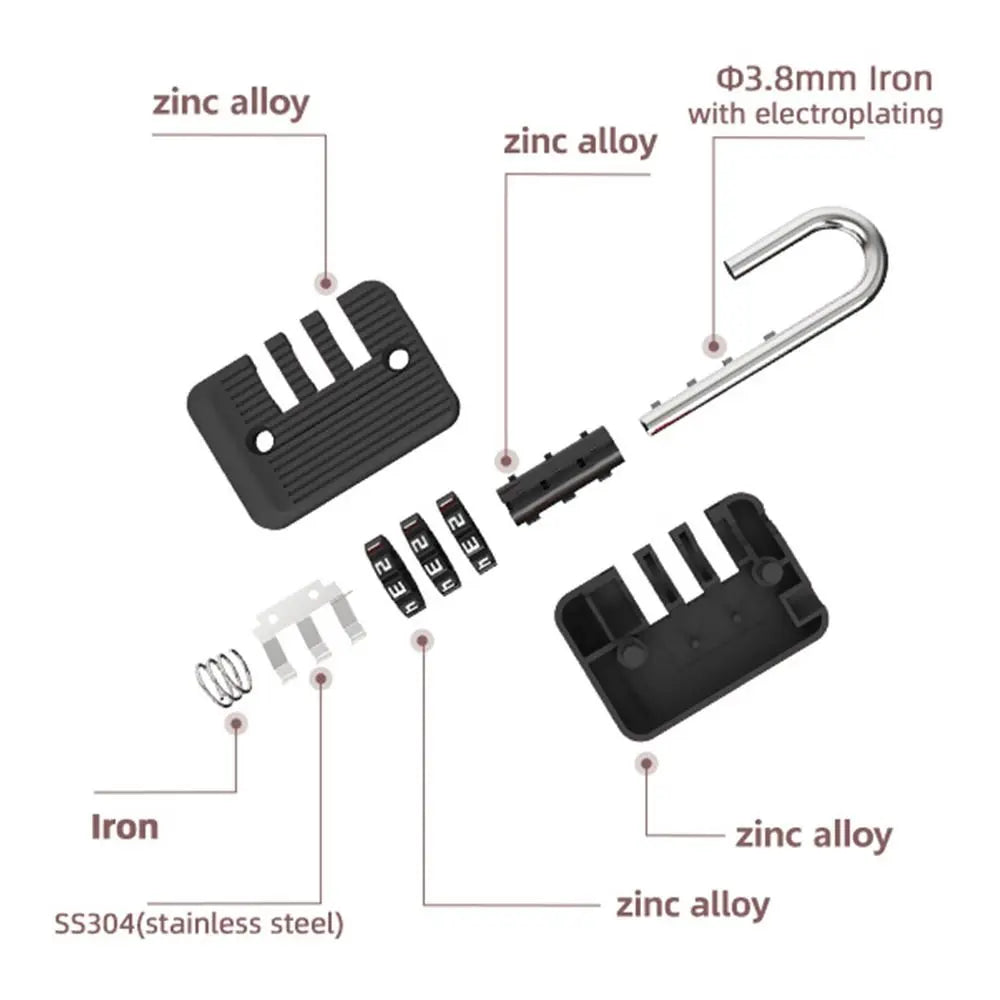 Cadenas à Code 3 Chiffres - Sécurisez Valises, Coffres et Espaces de Stockage