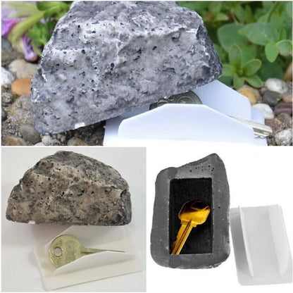 Boîte de Sécurité Cachée en Forme de Pierre – Coffre de Jardin Discret, Cache-Clés Résistant, Sécurisez Vos Objets de Valeur en Extérieur