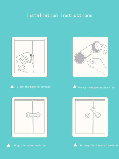 Verrou de Sécurité Multifonction pour Placard et Tiroir – Protection Bébé Anti-pincement (Facile à Installer)