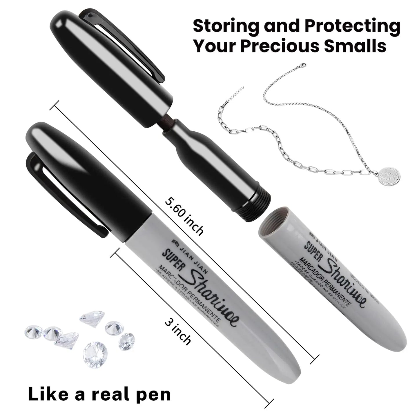 Stylo cachette discret – Rangement secret pour petits objets