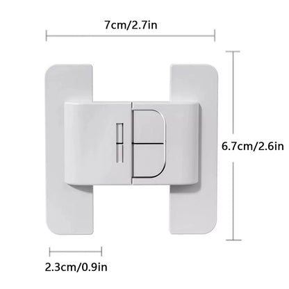 Lot de 2 Verrous de Sécurité Bébé pour Réfrigérateur et Placards – Fermeture Automatique avec Adhésif