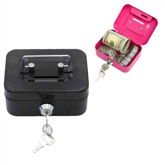 Coffre-fort pour Enfants avec Serrure et 2 Clés – Sécurisez Votre Argent, Bijoux et Objets Précieux (Mini Boîte de Sécurité)