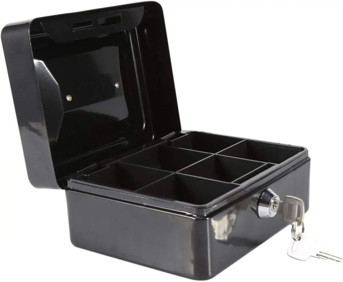 Boîte à Argent Sécurisée avec Serrure – Coffre Métallique Portable avec Plateau Compartimenté, Grande Capacité, 2 Clés Incluses