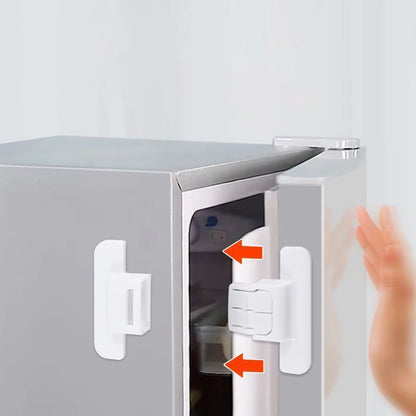 Lot de 2 Verrous de Sécurité Bébé pour Réfrigérateur et Placards – Fermeture Automatique avec Adhésif