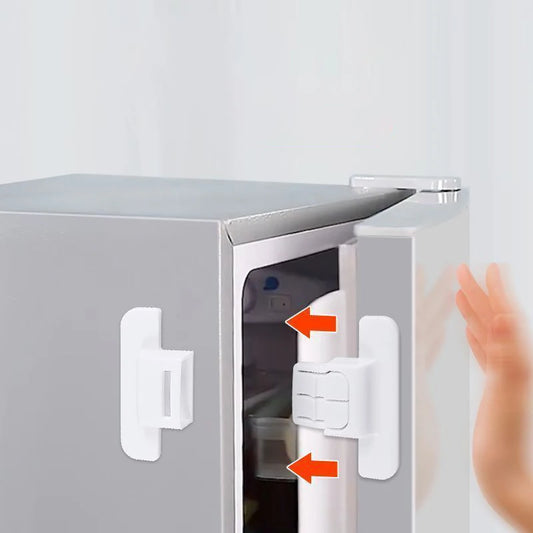 Lot de 2 Verrous de Sécurité Bébé pour Réfrigérateur et Placards – Fermeture Automatique avec Adhésif