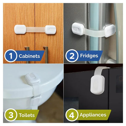 Verrou de Sécurité Bébé – Serrure Multi-Usages avec Adhésif 3M