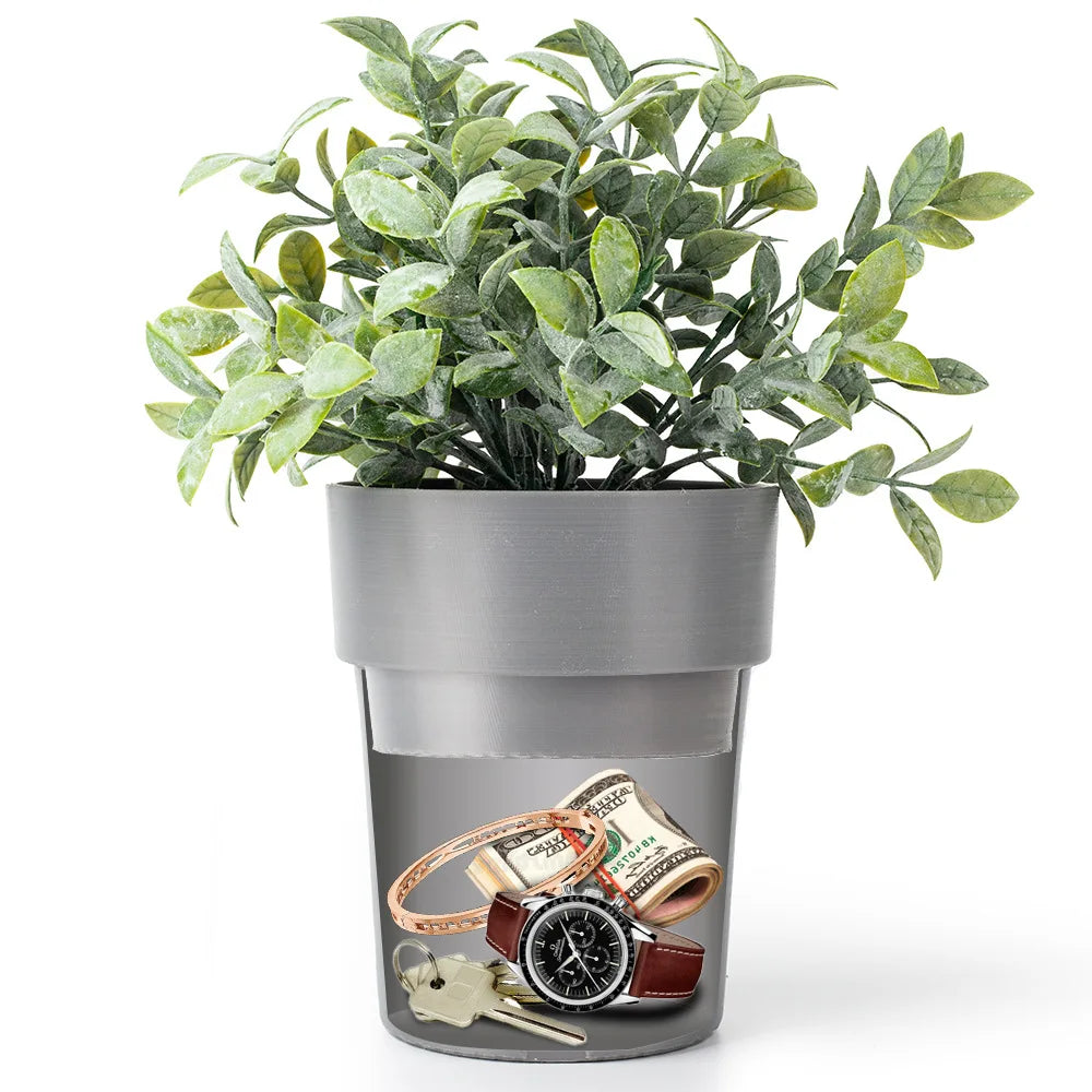 Pot de fleur cachette – Boîte secrète pour argent, clés, bijoux
