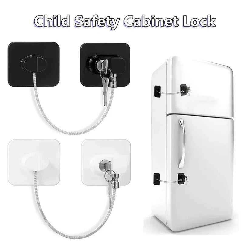 Verrou de Sécurité pour Enfants – Protection Réfrigérateur et Meubles avec Clé