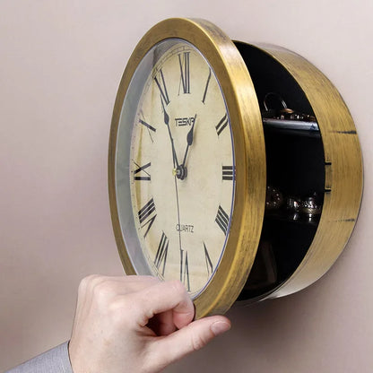 Coffre-Fort Caché Horloge Murale – Boîte Secrète de Sécurité pour Argent, Bijoux, Objets de Valeur – Idéal Maison & Bureau