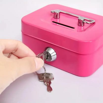 Coffre-fort pour Enfants avec Serrure et 2 Clés – Sécurisez Votre Argent, Bijoux et Objets Précieux (Mini Boîte de Sécurité)