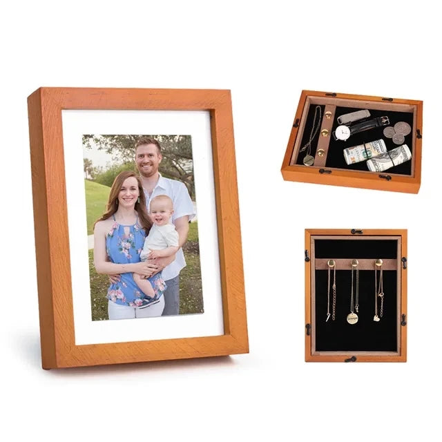 Cadre photo cachette – Compartiment secret pour bijoux & argent