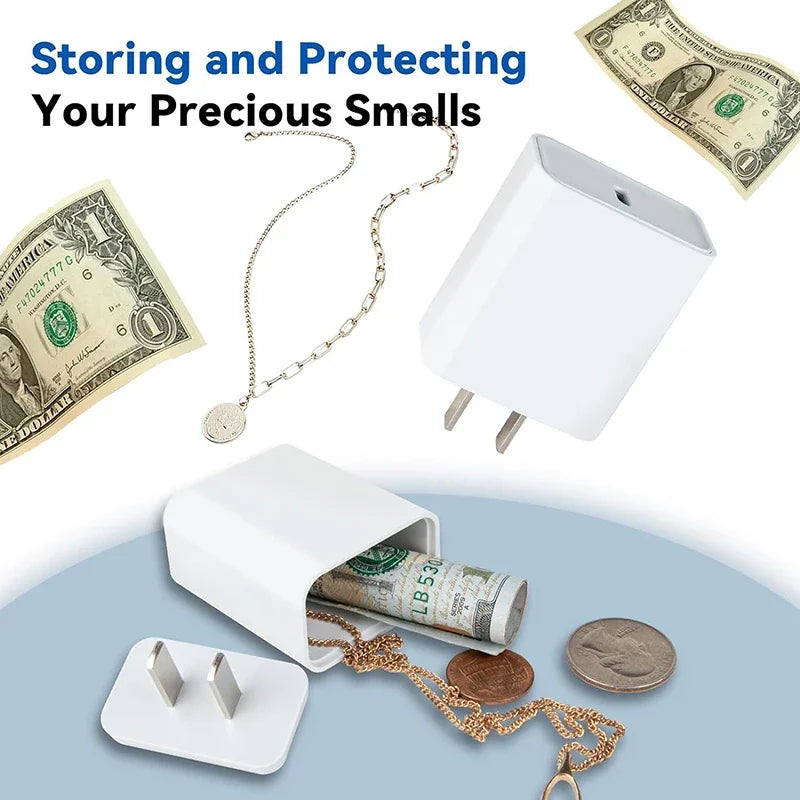 Faux chargeur cachette – rangement secret discret pour objets