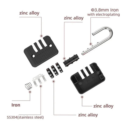 Cadenas à Code 3 Chiffres - Sécurisez Valises, Coffres et Espaces de Stockage